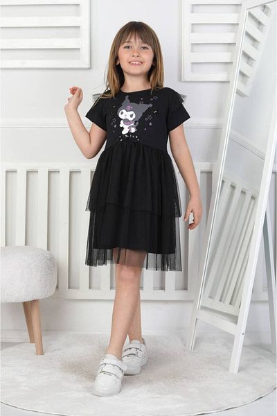 Monkabox Rochie tutu din bumbac pieptănat Kuromi 100% bumbac