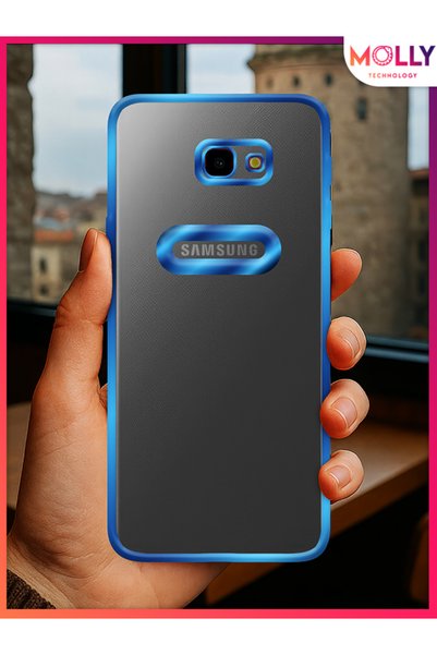 Molly حافظة سيليكون شفافة من Lou Laser مع واقي عدسة أزرق معدني لهاتف Samsung ...