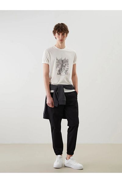 LC Waikiki Ανδρικό παντελόνι Jogger XSIDE Black Standard Fit