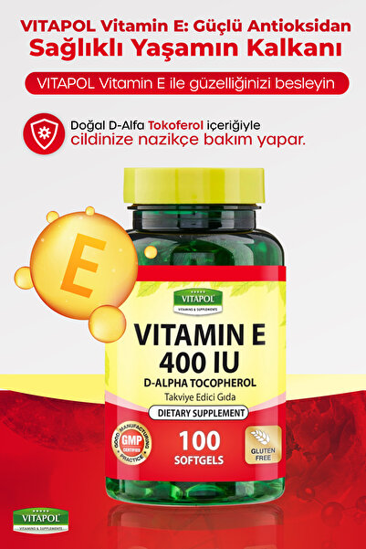 Vitapol Vitamin E 400 Iu 268 mg 100 Kapsül