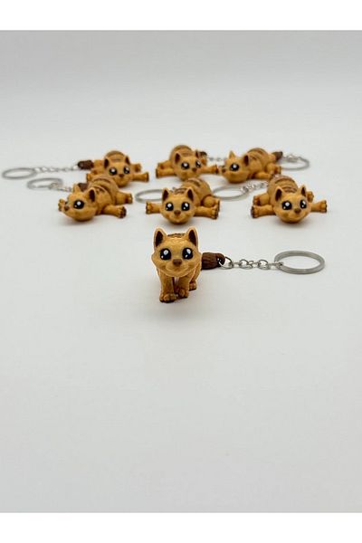 moonparacord 3D Cute Moving Cat Keychain