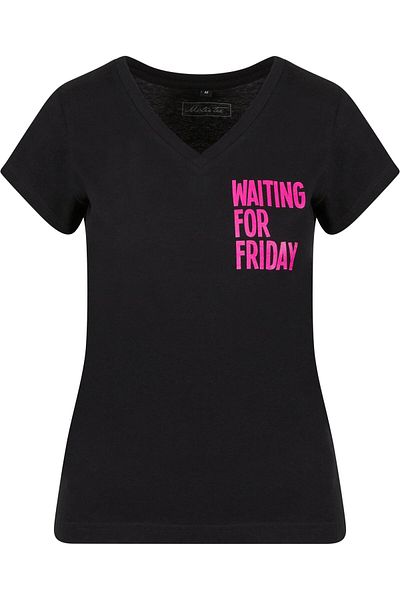 Mister Tee Damen Ladies Waiting For Friday Box Tee