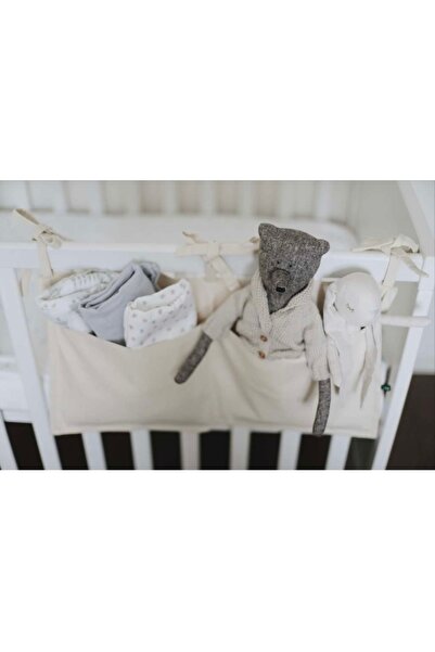 EYPRICH Crib Side 100% Duck Linen Organizer