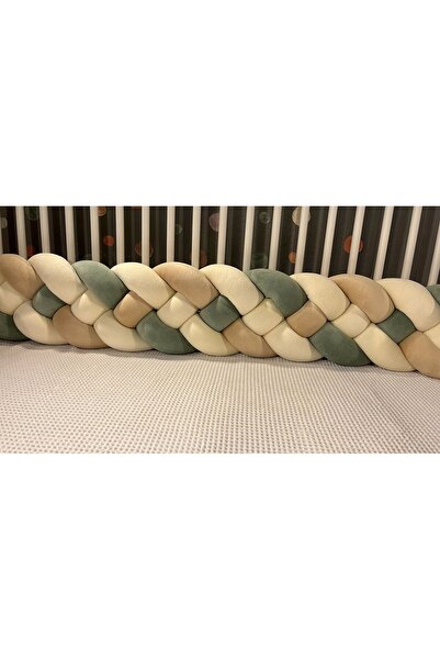 ısıklıtoplarrengarenk 360 cm 4 Mesh Velvet Crib Guard