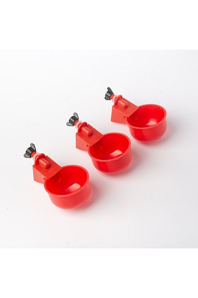OEM Set de 6 adăpătoare pentru pui, plastic, roșu