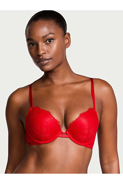 Victoria's Secret Gül Dantelli Push-Up Sütyen