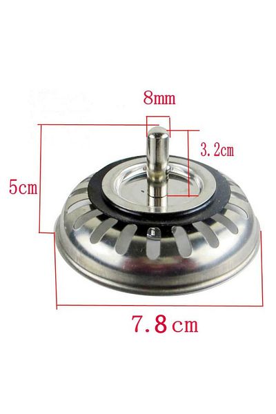 OEM Set de 2 sitări pentru chiuvetă, oțel inoxidabil, 80 mm, argintiu