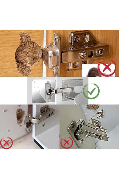 OEM Set de 2 elemente de reparare a balamalelor, oțel inoxidabil, argintiu