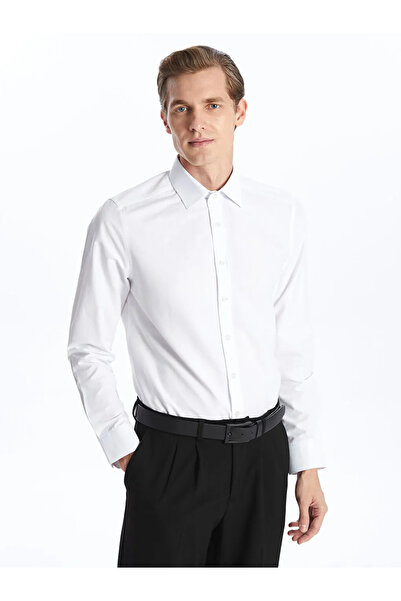 LC Waikiki Cămașă pentru bărbați din popelin cu mânecă lungă, slim fit