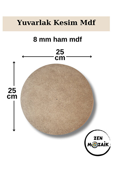 Zen Mozaik Yuvarlak Mdf Pano - Mozaik ve Boya (Yağlıboya, Akrilik, Guaj Boya)...