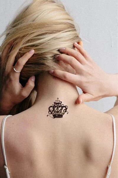 Stone Family Birlikte Taçlanın! Kral & Kraliçe Tacı Geçici Dövme Seti