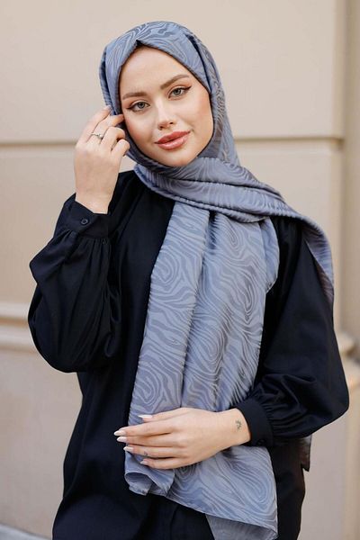 Mahal Silky Double Sided Zebra Voile Shawl