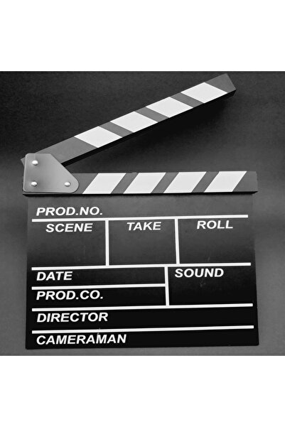 BSRE Profesyonel Ahşap Sinema Klaketi - Yazılabilir Yönetmen Tahtası, Video İ...