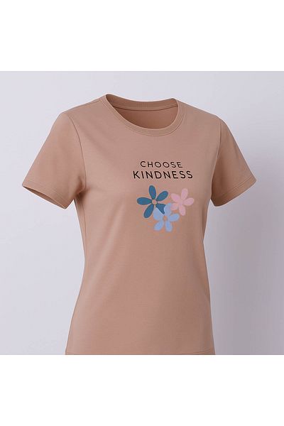 trender Tricou de damă Cherry Print Mink Model 3
