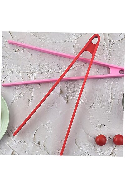 BRE HOME Silicone Tongs, Grill, Cake, Salad, Kitchen Tongs, Heat Resistant 1 Piece