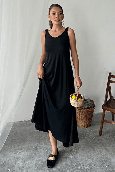 Paw Garage Γυναικείο φόρεμα Sloane Pike Modal από ύφασμα με κορδόνι με λάστιχο μάξι καλοκαιρινό φόρεμα