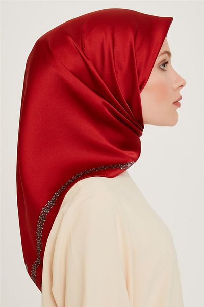 Armine Dj Pure Silk Scarf 9260D (S) (Sura) 90 X 90 Red 54