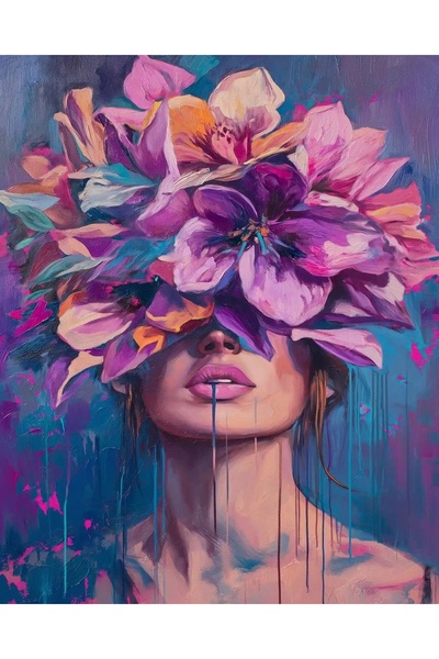 Lamba Cini Sayılarla Boyama Kasnaklı Tablo Seti Fırça Boya Dahil 40x50 Mormor