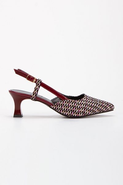 UYEGE Nebraska Series Straw Detailed Pointed Toe Low Heel Women's Shoes