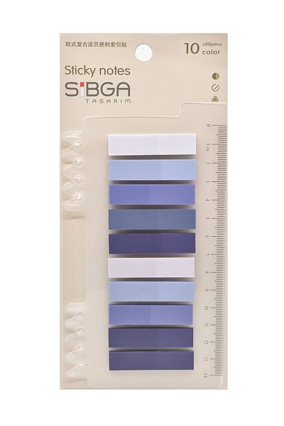 sibga tasarım Post-It Clear Purple Tones - Bookmark, 200 Sheets Sticker Note Paper