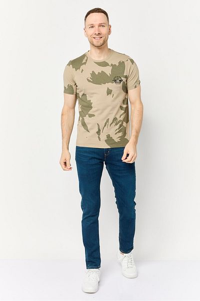 Dockers Men Crew Neck Short Sleeve Camouflage Print T Shirt, Multicolor
