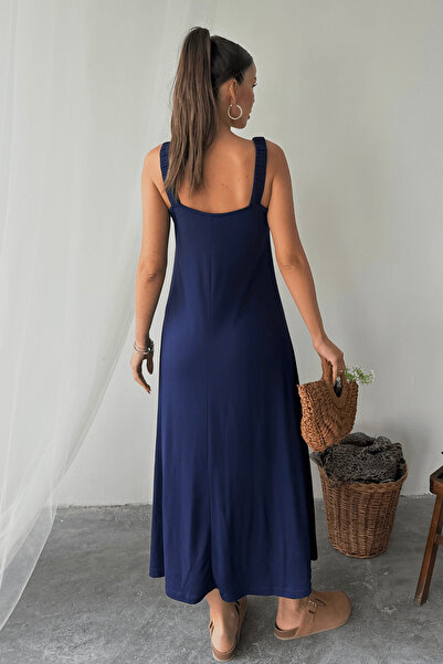 Paw Garage Γυναικείο φόρεμα Sloane Pike Modal από ύφασμα με κορδόνι με λάστιχο μάξι καλοκαιρινό φόρεμα