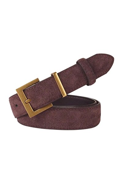 LA'FESTİN Gold Toka Kadın Süet Kemer , Pantolon Kemeri Süet