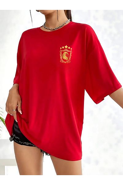 BEETON The Only Champion Printed - Oversize Crew Neck Short Sleeve T-Shirt