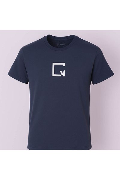 trender Square Print Navy Blue Men's T-Shirt