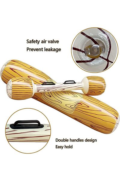 Boldy Inflatable Balance Game for 2 - Inflatable Balance Bar - Pool Duel Game - Inflatable Battle Game Sticks