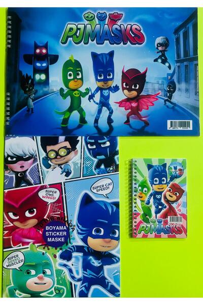 Deniz Oyuncak PJMASKS PİJAMASKELİLER 25*35 RESİM DEFTERİ-ÖDEV DEFTERİ-BOYAMA KİTABI