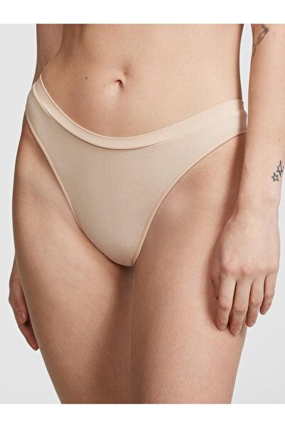 PINK Seamless Yüksek Bel Tanga Külot