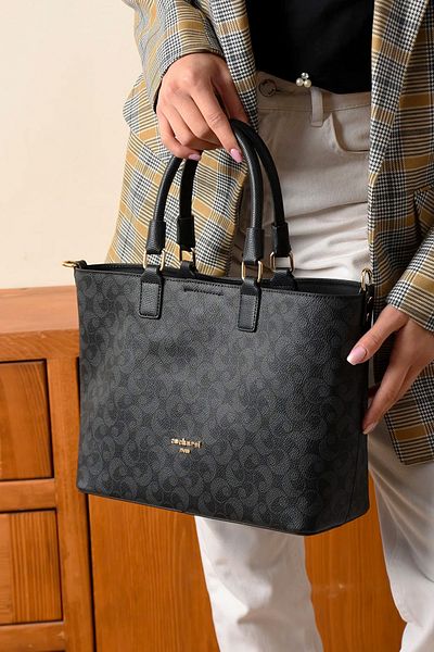 Cacharel Paris Women's 3 Compartment Long Strap Hand and Shoulder Bag Monogram