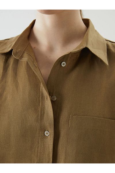 LC Waikiki Γυναικείο πουκάμισο Oversize από λινό