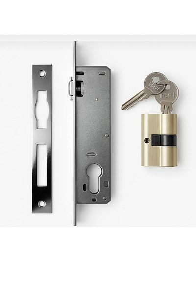 Tursan Narrow Mortise Lock with Roller Cylinder 20 Mm
