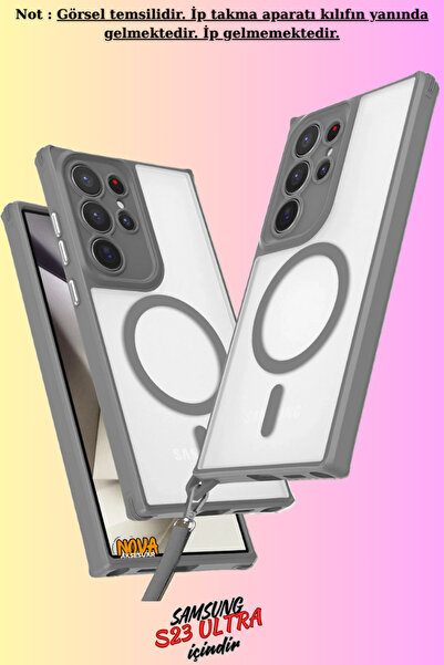 cepmoda حافظة هاتف سامسونج جالاكسي 'S23 ULTRA' غطاء ماج سيف شفاف غير لامع من ...