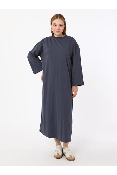 ALİA Πλεκτό Φόρεμα Oversize - Γρανίτης - Alia