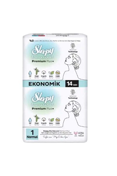 Sleepy BİO NATURAL PREMİUM PLUS+ 1 NORMAL 14 ADET