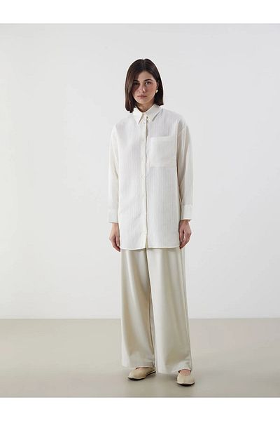LC Waikiki Textured Oversize Women's Shirt Tunic
