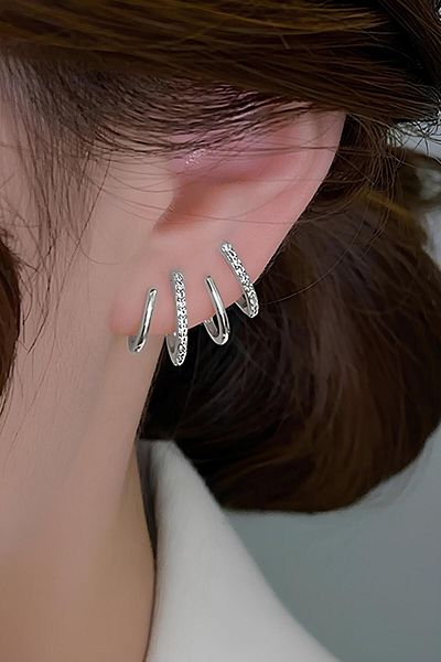 PREGIO Zircon Stone Claw Earrings Multiple Vip Earrings Kp3