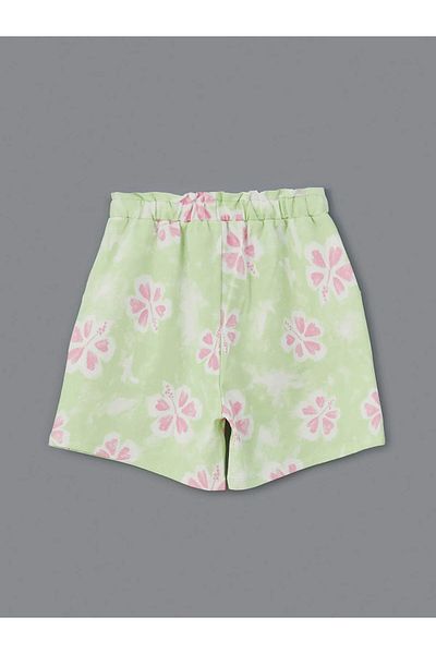 LC Waikiki Crew Neck Floral Girl's T-Shirt and Shorts