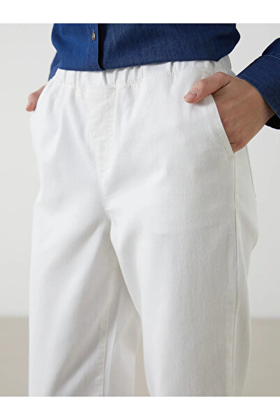 LC Waikiki Wideleg Women's Jeans Pants with Elastic Waist