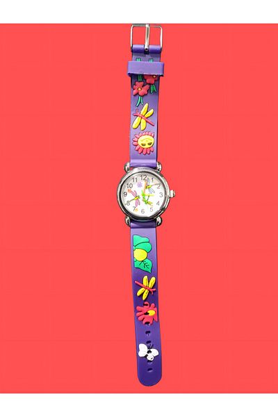 efmues Child Watch Purple Color Butterfly Wrist Watch Battery Wrist Watch