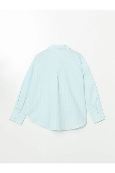 LC Waikiki Cămașă de damă din poplin oversize cu dungi