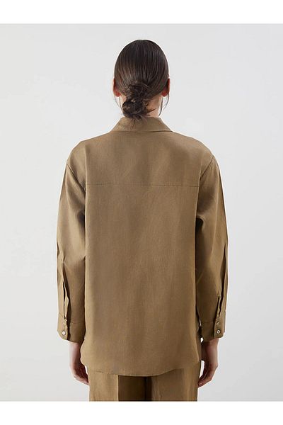 LC Waikiki Γυναικείο πουκάμισο Oversize από λινό