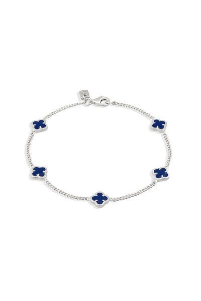 KUZZOI Náramek Pánský přívěsek s přívěskem Cloverleaf Armouredchain Stříbro 925 Pozlacené Léto / Pláž