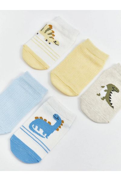 LC Waikiki Printed Baby Boy Booties Socks Pack of 5