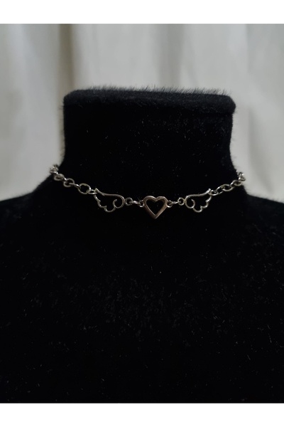 Crosswonder Love Angel Kanatlı Kalp Choker Kolye