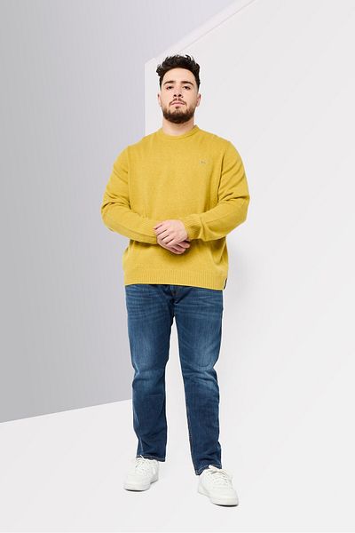 Harmont & Blaine Men Crew Neck Knitted Sweater, Yellow