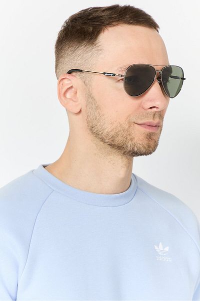 adidas Men Or008508n59 Aviator Sunglasses, Silver